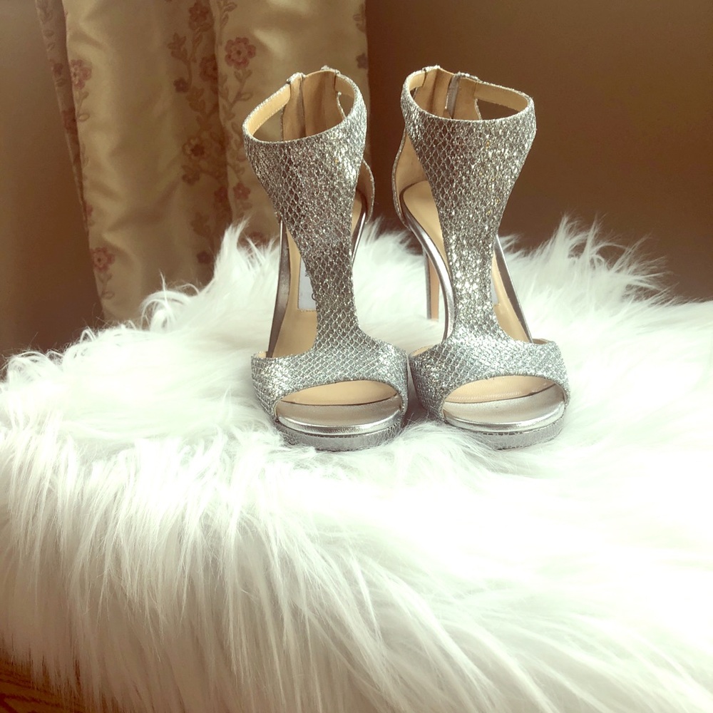 Jimmy Choo Glitter T strap Sandal